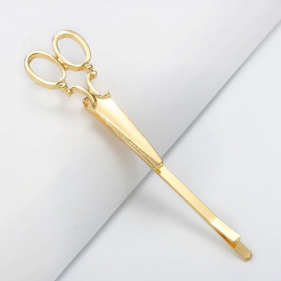 Metal Scissors Hair Clip (Gold) - Picture 5 of 7